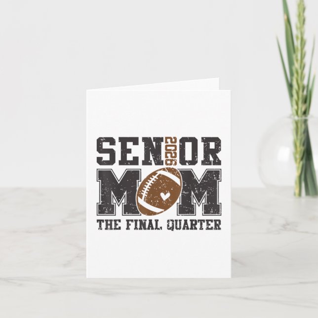 Senior Football Mom Football Mama Game Day Cl Of 2 Card (Front)