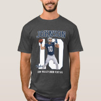 Senior Football Player Number Custom Photo Blue