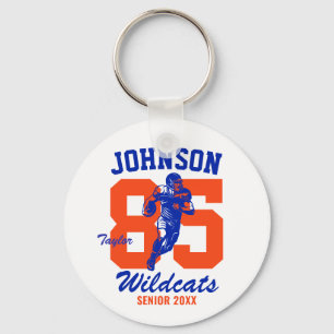 Senior Football Team High School Sports Game Day Keychain