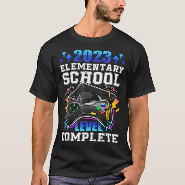 Senior Gamer 2023 Elementary School Level Complete T-Shirt (Front)