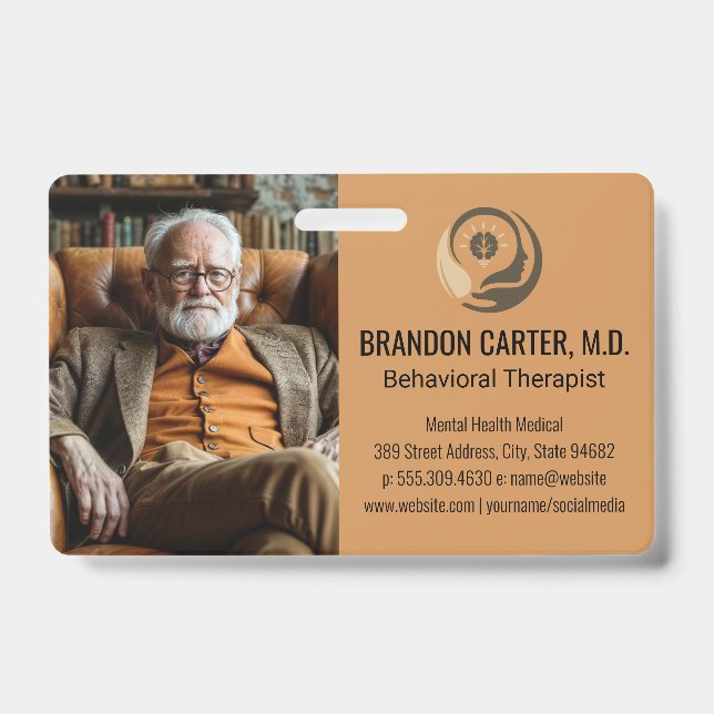 Senior Gentleman | Therapist Badge (Front)