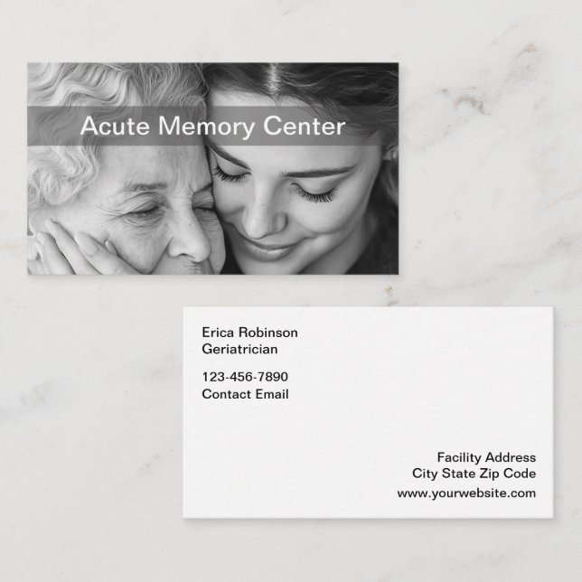 Senior Geriatric Care Business Cards (Front/Back)