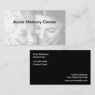 Senior Geriatric Memory Facility Business Cards