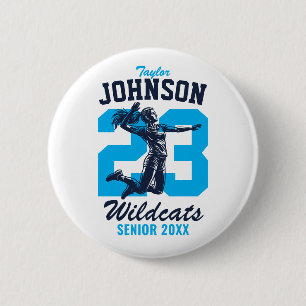 Senior Girl Volleyball Team School Sports Player Button