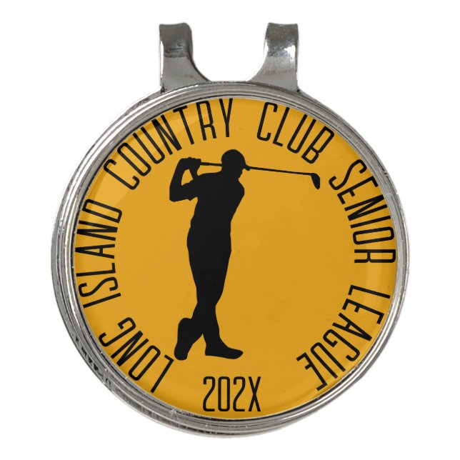 Senior Golf League Golf Ball Marker Hat Clip (Front)