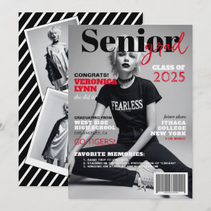 Senior Grad Modern Magazine Cover Announcement