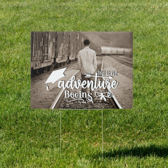 Senior Graduate | And the Adventure Begin Photo Sign (Insitu)