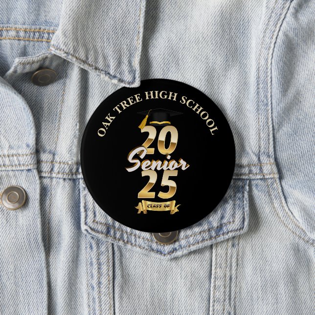 Senior Graduate Class of 2025 Graduation Party Button (In Situ)