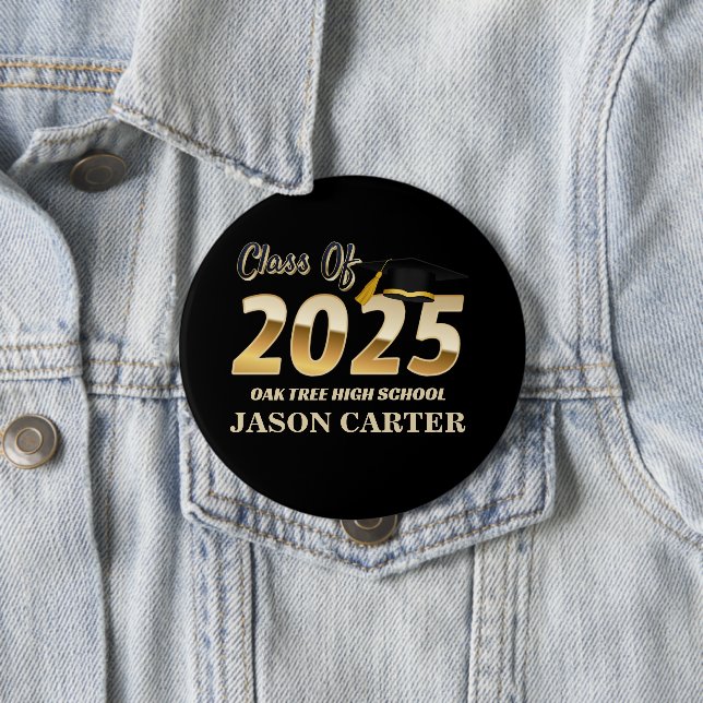 Senior Graduate Class of 2025 Graduation Party Button (In Situ)