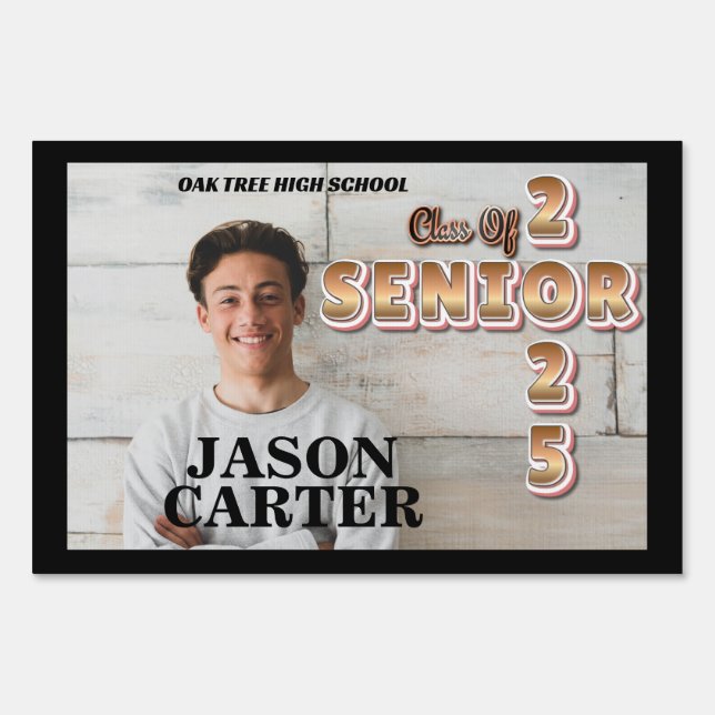 Senior Graduate Class of 2025 Graduation Photo Sign (Front)