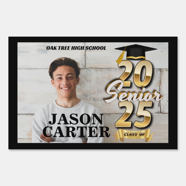 Senior Graduate Class of 2025 Graduation Photo Sign (Front)