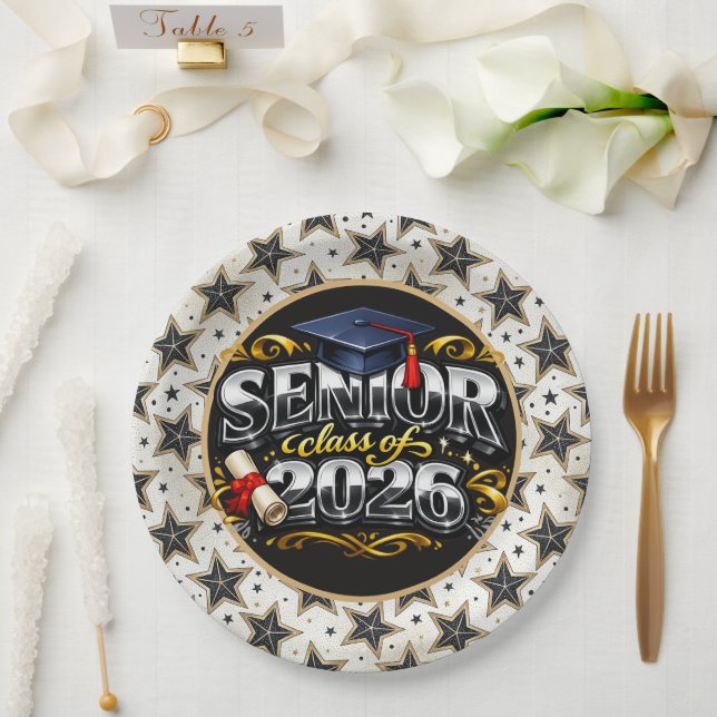 Senior Graduating Class 2026 Paper Plates (Wedding)