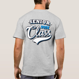 Senior Graduating class of , light blue T-Shirt