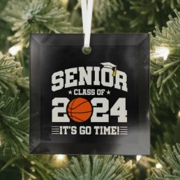 Senior Graduation - Basketball - Class of 2024 Glass Ornament