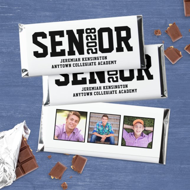 Senior Graduation Block Letter 3 Photo Hershey Bar Favors (Creator Uploaded)