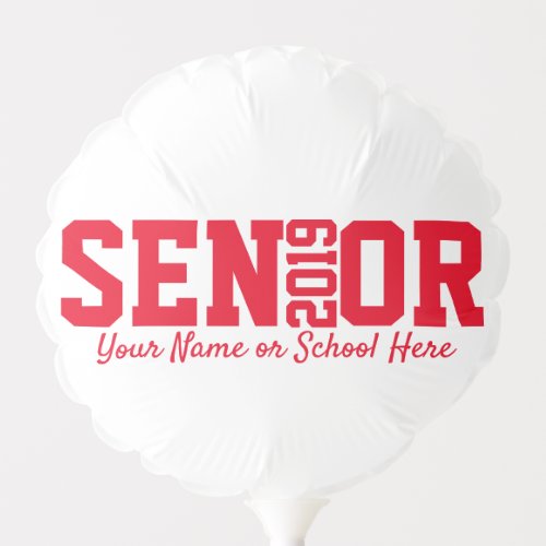 Senior Graduation Block Letter Class of 2019 Photo Balloon