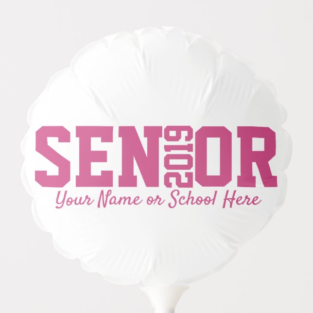 Senior Graduation Block Letter Class of 2019 Photo Balloon (Front)