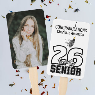 Senior Graduation Cap Tassel Hand Fan