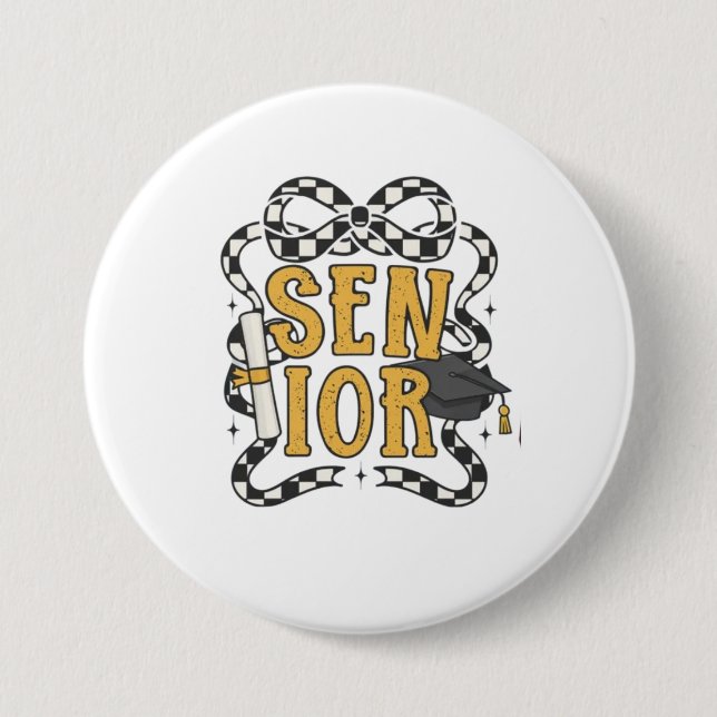 Senior Graduation Class Design 🎓✨ Button (Front)