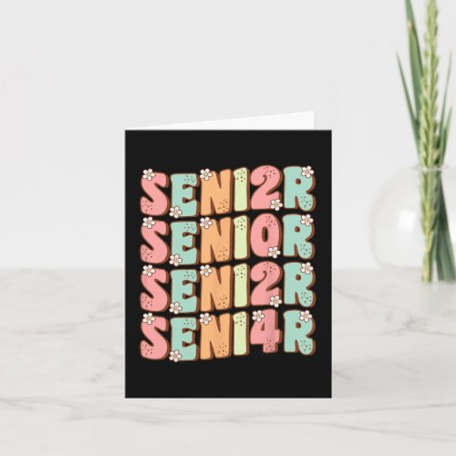 Senior Graduation Cute Groovy Senior Cl Of 2024  Card