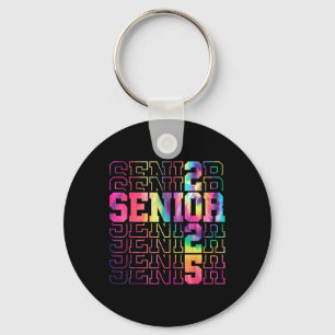 Senior Graduation Gift Cl Of 2025 Senior Tie Dye B Keychain