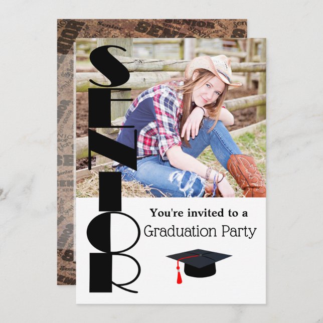 Senior Graduation Party Invitation (Front/Back)