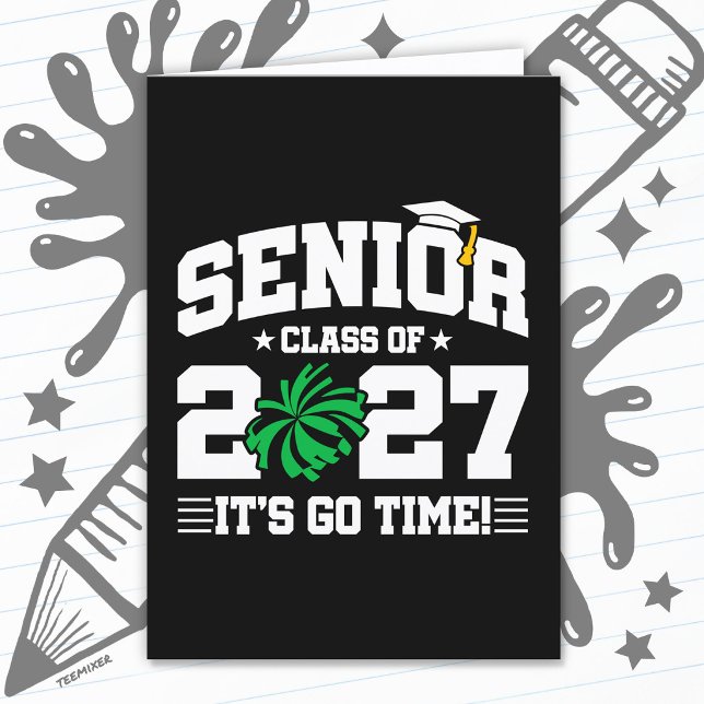 Senior Graduation Quote Cheer Squad Class of 2027 Card (Creator Uploaded)