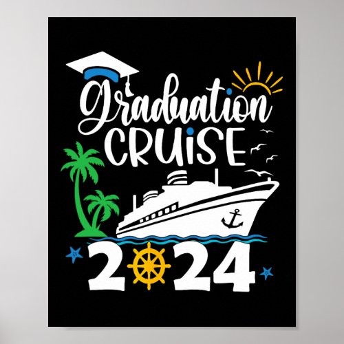 Senior Graduation Trip Cruise 2024 Aw Ship Party C Poster