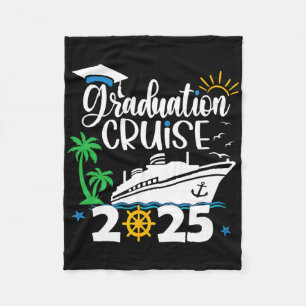 Senior Graduation Trip Cruise 2025 Aw Ship Party C Fleece Blanket