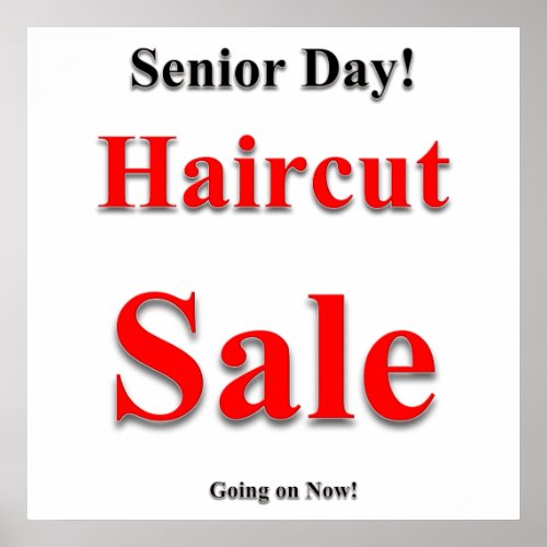 Senior Haircut Sale Poster Matte