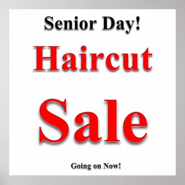Senior Haircut Sale Poster Matte (Front)
