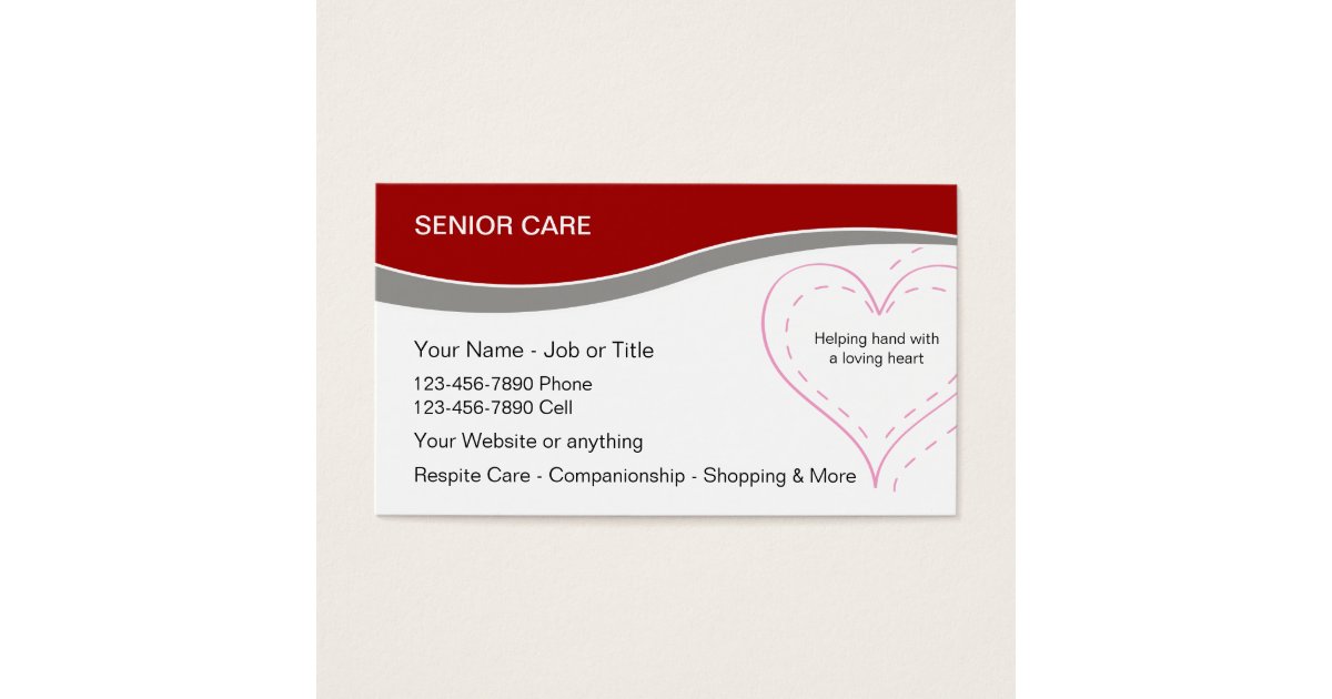 Senior Home Care Business Cards