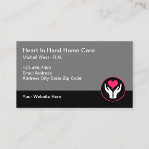 Senior Home Care Heart Symbol Business Cards