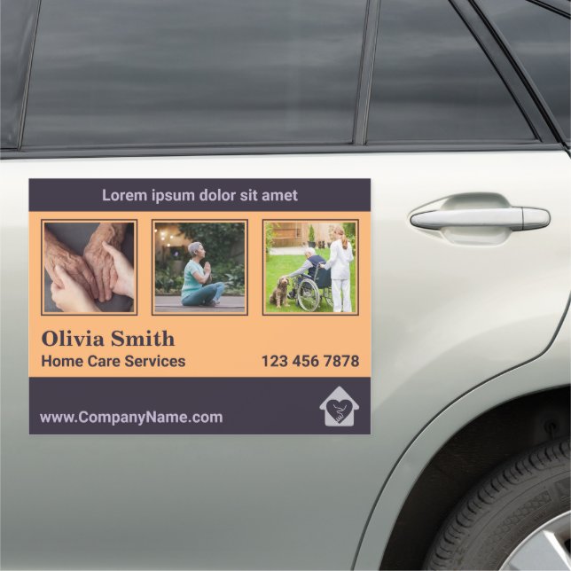 Senior Home Care Services Promotional Car Magnet (In Situ)
