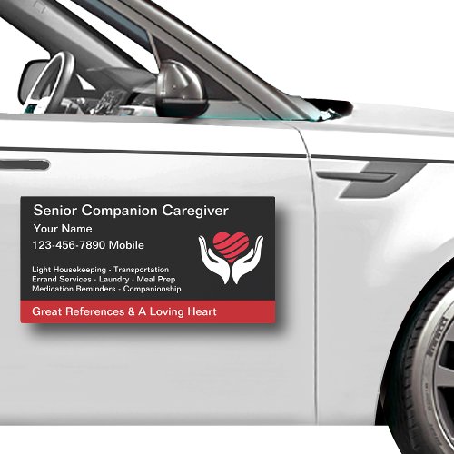 Senior Home Health Caregiver Car Magnet