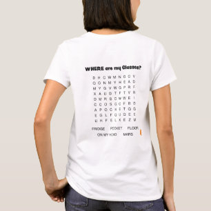 SENIOR HUMOR: Puzzle (back) + Solution (pocket) T-Shirt