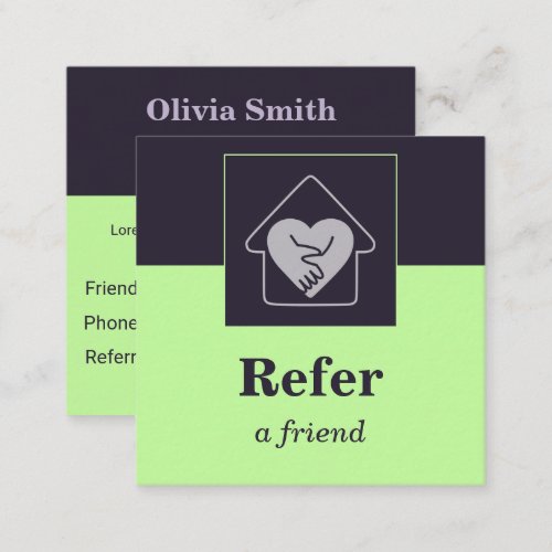 Senior In Home Care Refer A Friend Square  Square  Square Business Card