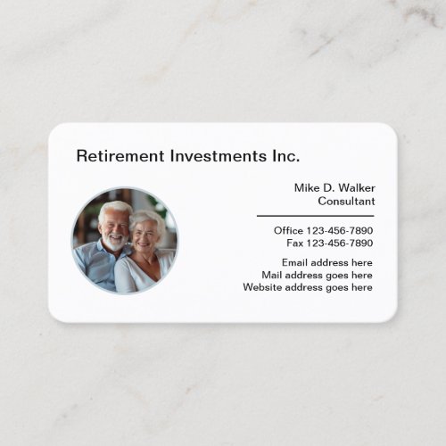 Senior Investment Investing Business Cards