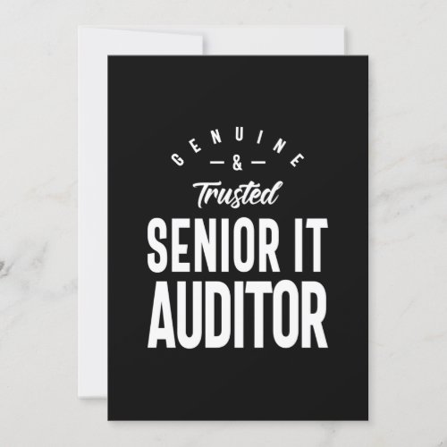 Senior It Auditor Job Title Gift Invitation