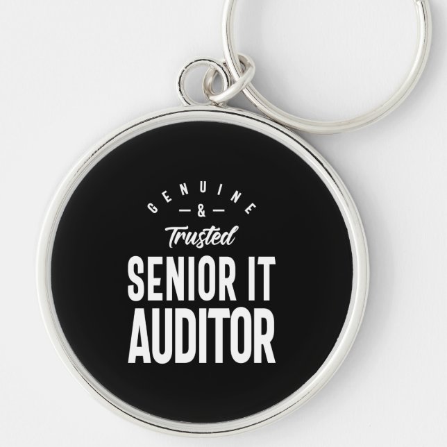 Senior It Auditor Job Title Gift Keychain (Front)