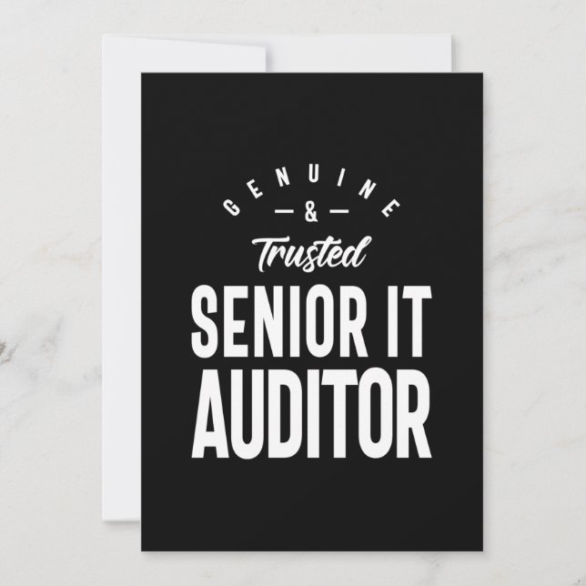 Senior It Auditor Job Title Gift Thank You Card (Front)