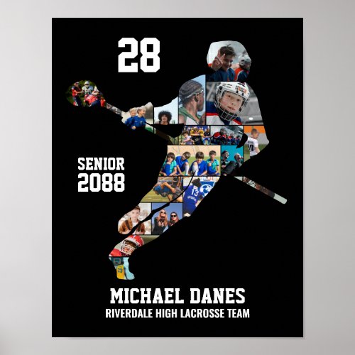 Senior Lacrosse Custom Sports Photo Collage
