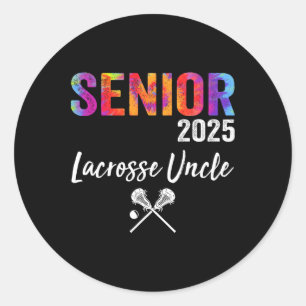 Senior Lacrosse Uncle Cl 2025 Graduate Lacrosse Ti Classic Round Sticker
