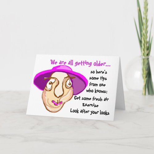 Senior ladies birthday card