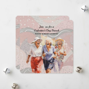 Senior Ladies Galentine's Day Brunch Holiday Card