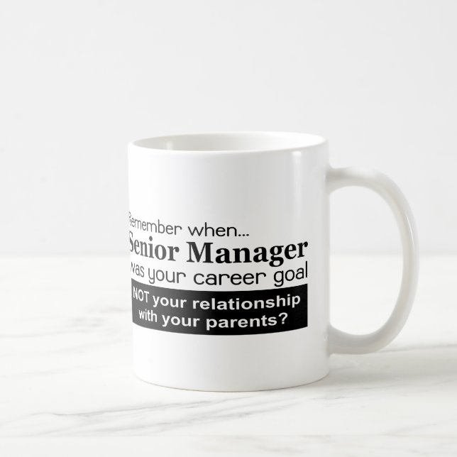 Senior Management Career Goal Mug - Black (Right)