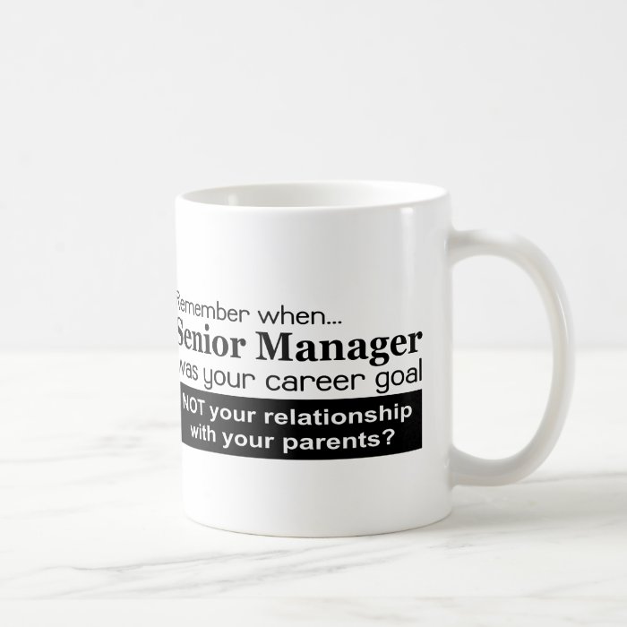 Senior Management Career Goal Mug   Black