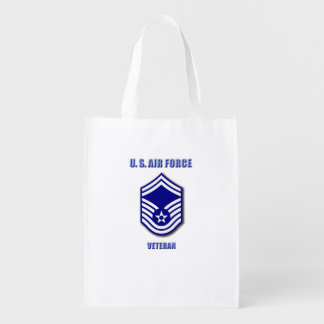 Senior Master Sergeant USAF Reusable Grocery Bag