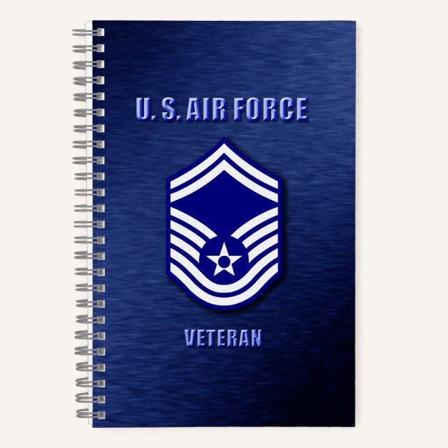 Senior Master Sergeant USAF Spiral Notebook (Front)