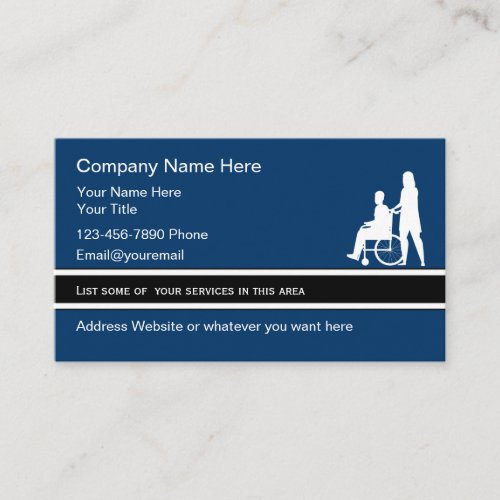 Senior Medical Assistance Business Cards